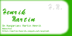 henrik martin business card